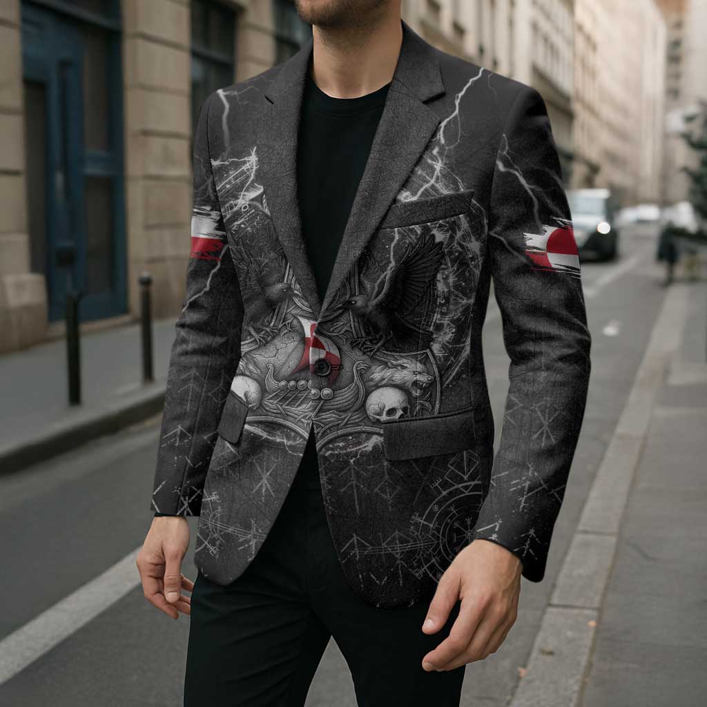 Personalized Greenland Viking Blazer Odin's Raven Legacy - Wonder Print Shop