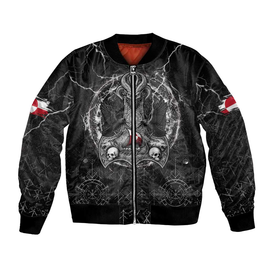 Personalized Greenland Viking Bomber Jacket Odin's Raven Legacy - Wonder Print Shop