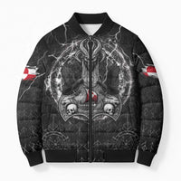 Personalized Greenland Viking Bomber Puffer Jacket Odin's Raven Legacy - Wonder Print Shop