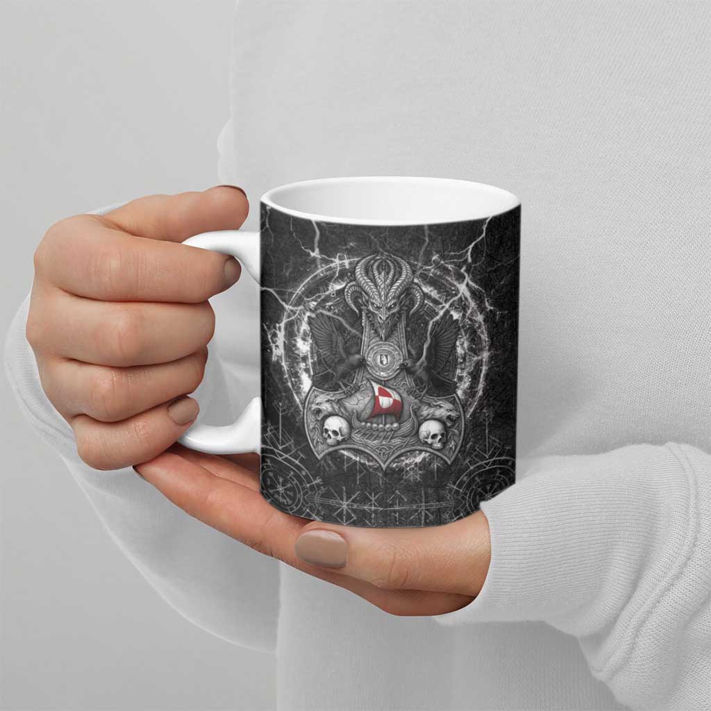 Personalized Greenland Viking Ceramic Mug Odin's Raven Legacy - Wonder Print Shop