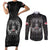 Personalized Greenland Viking Couples Matching Short Sleeve Bodycon Dress and Long Sleeve Button Shirt Odin's Raven Legacy - Wonder Print Shop