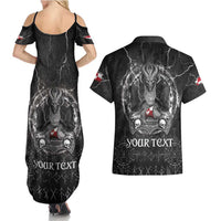 Personalized Greenland Viking Couples Matching Summer Maxi Dress and Hawaiian Shirt Odin's Raven Legacy - Wonder Print Shop