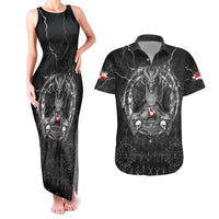 Personalized Greenland Viking Couples Matching Tank Maxi Dress and Hawaiian Shirt Odin's Raven Legacy - Wonder Print Shop