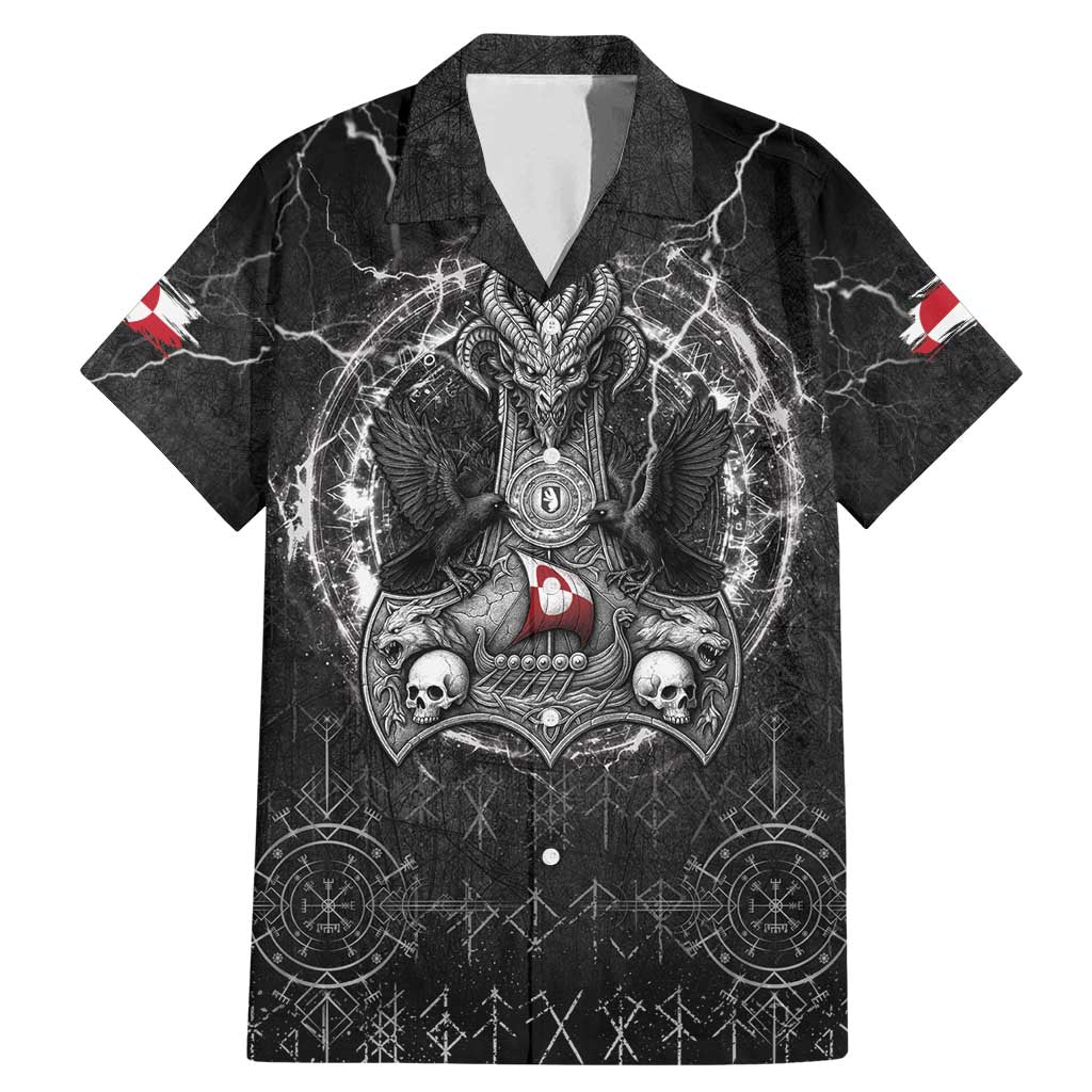 Personalized Greenland Viking Family Matching Mermaid Dress and Hawaiian Shirt Odin's Raven Legacy - Wonder Print Shop