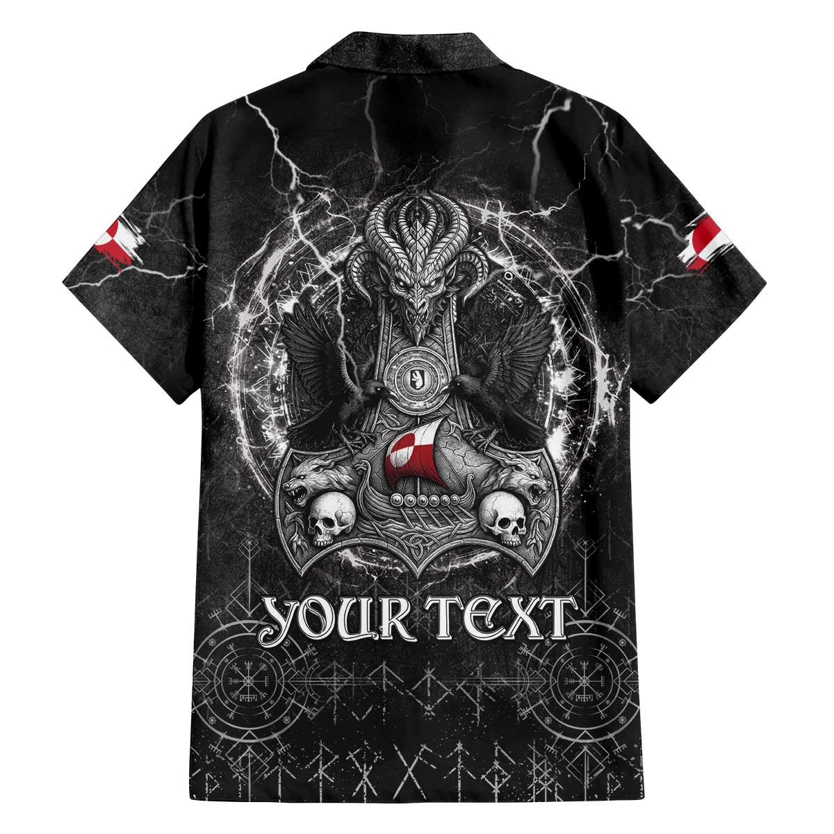 Personalized Greenland Viking Family Matching Off The Shoulder Long Sleeve Dress and Hawaiian Shirt Odin's Raven Legacy - Wonder Print Shop