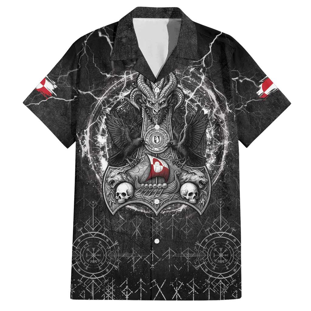 Personalized Greenland Viking Family Matching Off Shoulder Maxi Dress and Hawaiian Shirt Odin's Raven Legacy - Wonder Print Shop