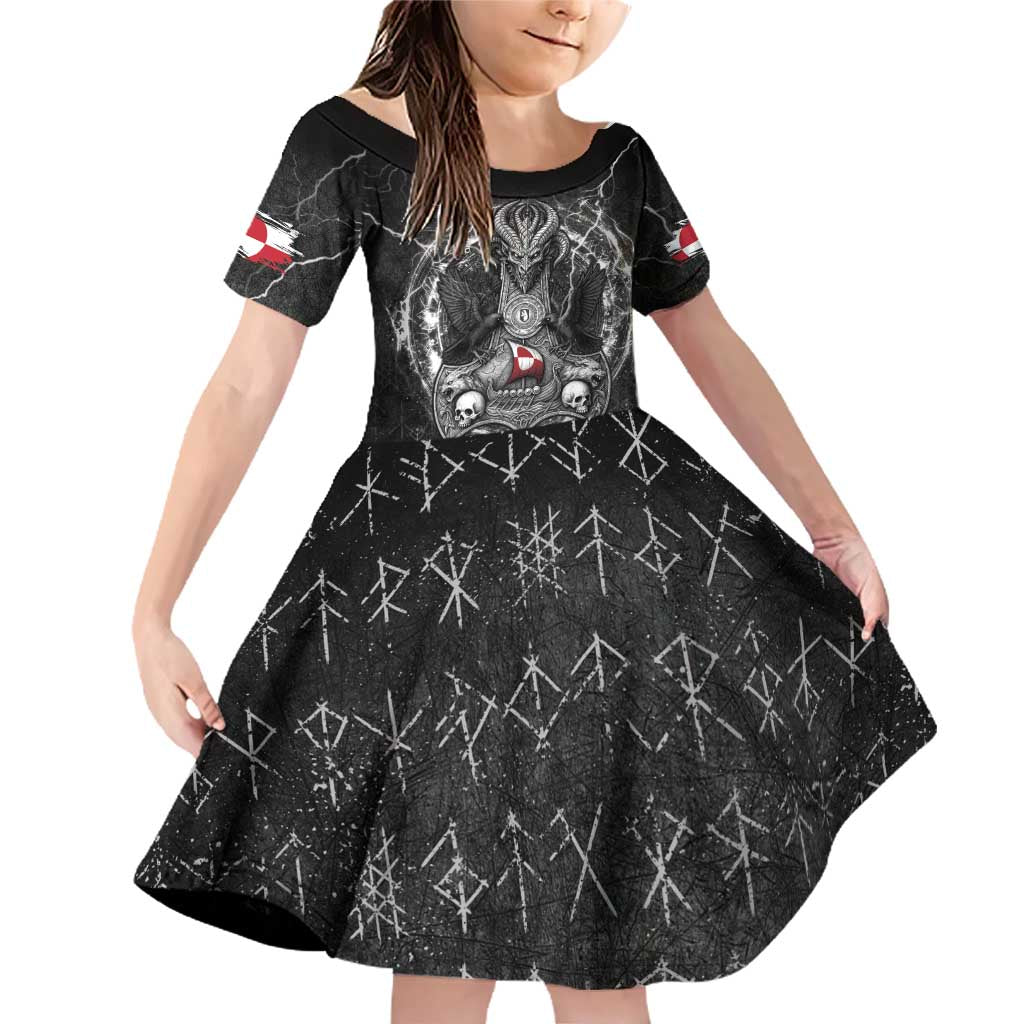 Personalized Greenland Viking Family Matching Off Shoulder Short Dress and Hawaiian Shirt Odin's Raven Legacy - Wonder Print Shop