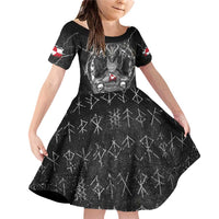 Personalized Greenland Viking Family Matching Off Shoulder Short Dress and Hawaiian Shirt Odin's Raven Legacy - Wonder Print Shop