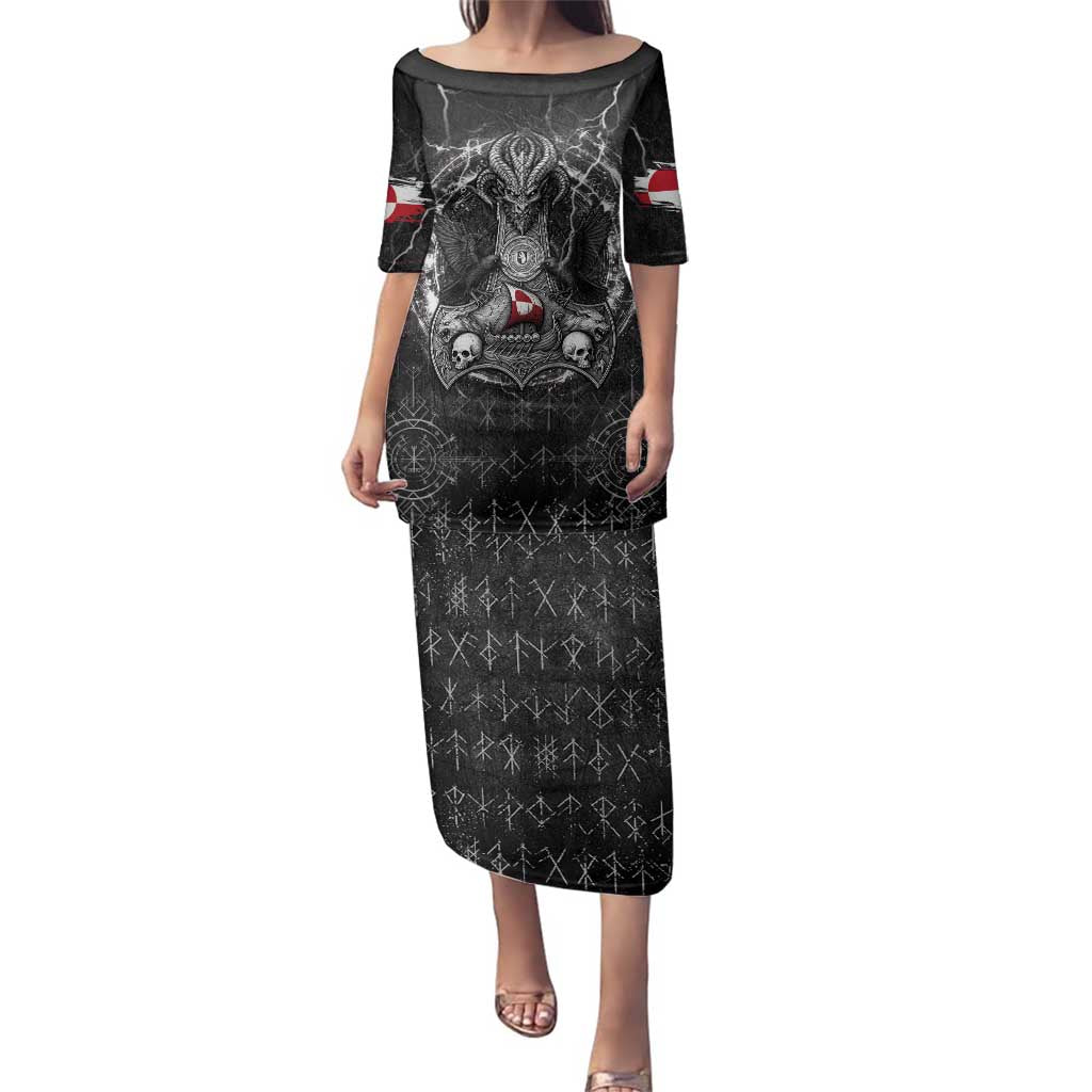 Personalized Greenland Viking Family Matching Puletasi and Hawaiian Shirt Odin's Raven Legacy - Wonder Print Shop