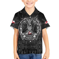 Personalized Greenland Viking Family Matching Short Sleeve Bodycon Dress and Hawaiian Shirt Odin's Raven Legacy - Wonder Print Shop