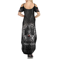 Personalized Greenland Viking Family Matching Summer Maxi Dress and Hawaiian Shirt Odin's Raven Legacy - Wonder Print Shop