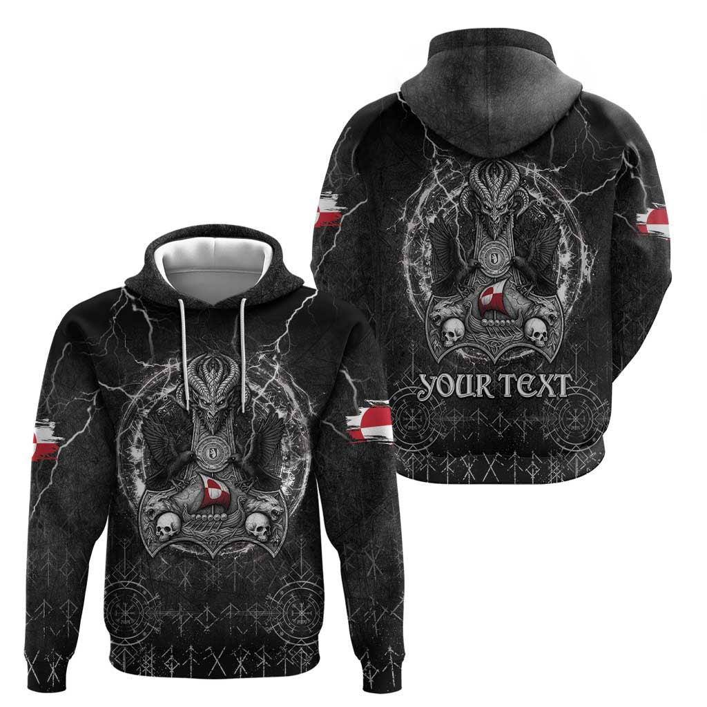 Personalized Greenland Viking Hoodie Odin's Raven Legacy - Wonder Print Shop