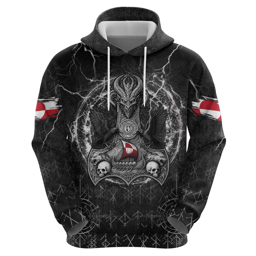 Personalized Greenland Viking Hoodie Odin's Raven Legacy - Wonder Print Shop