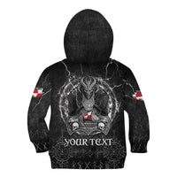Personalized Greenland Viking Kid Hoodie Odin's Raven Legacy - Wonder Print Shop