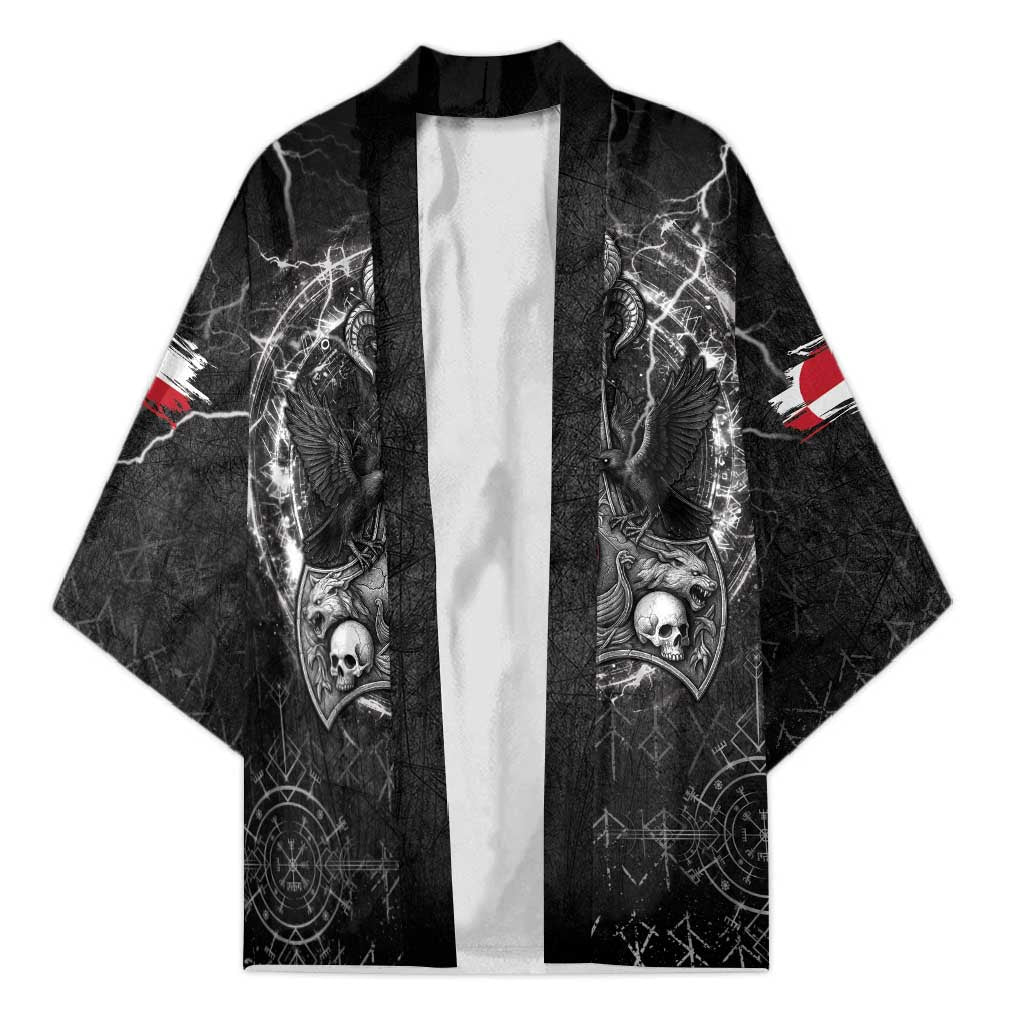 Personalized Greenland Viking Kimono Odin's Raven Legacy - Wonder Print Shop