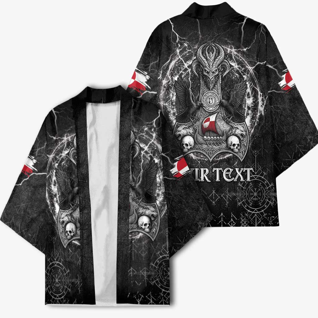 Personalized Greenland Viking Kimono Odin's Raven Legacy - Wonder Print Shop