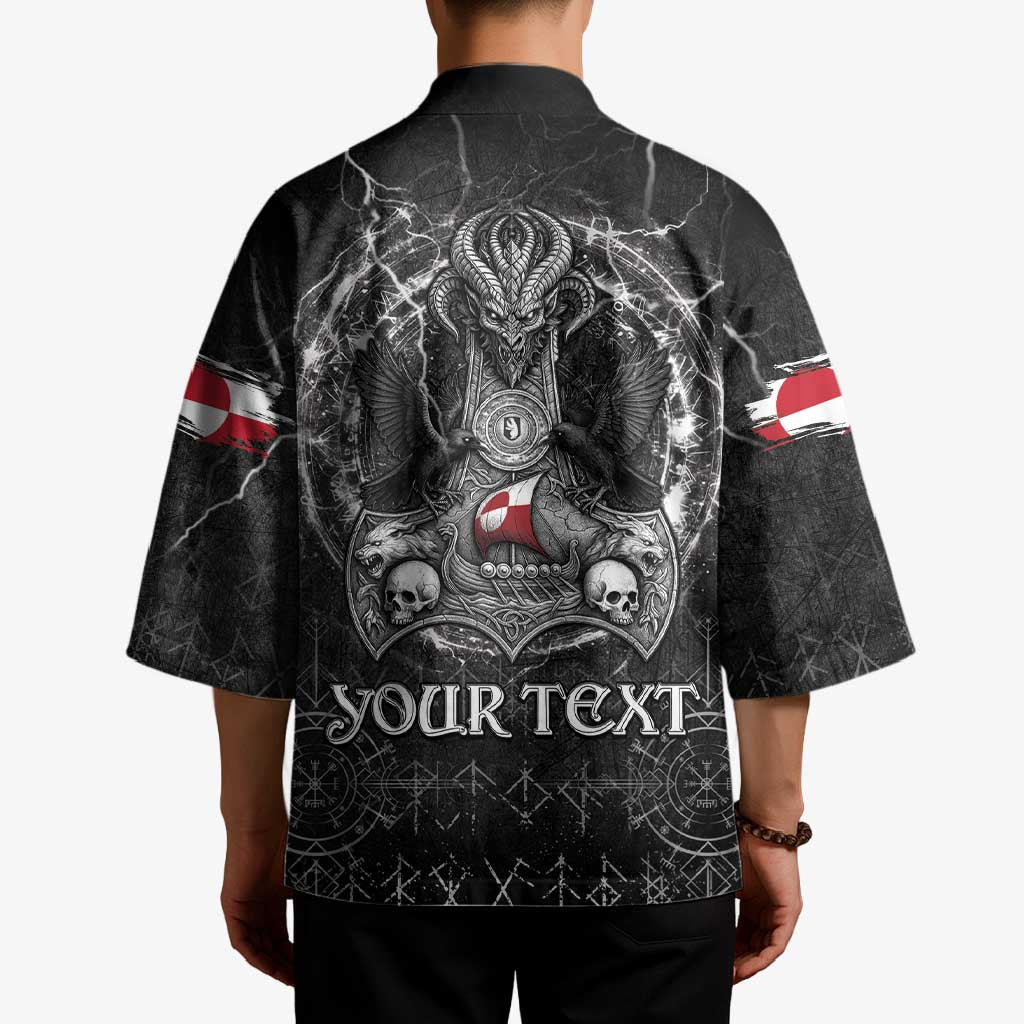 Personalized Greenland Viking Kimono Odin's Raven Legacy - Wonder Print Shop