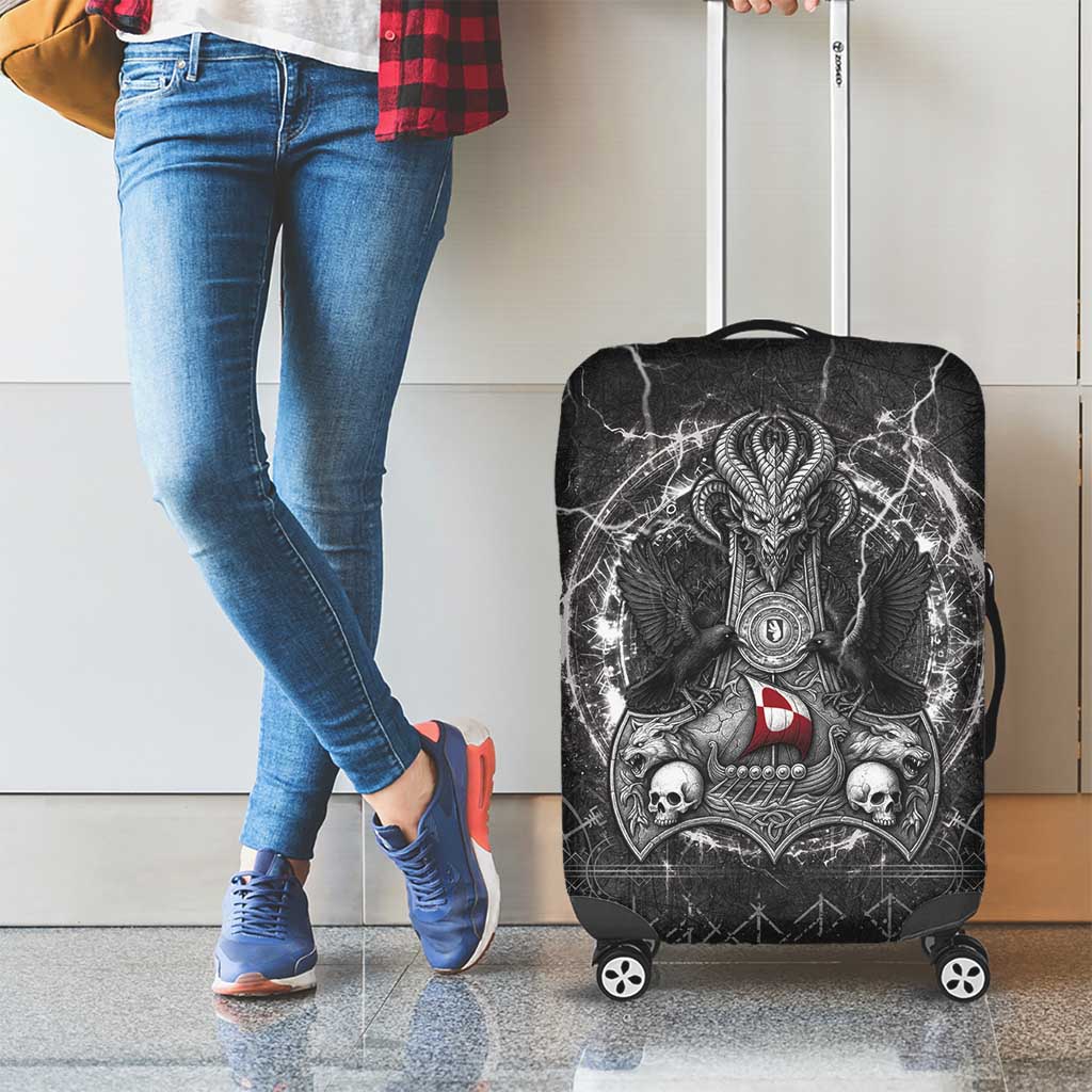 Greenland Viking Luggage Cover Odin's Raven Legacy - Wonder Print Shop
