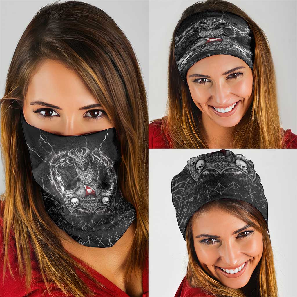Greenland Viking Neck Gaiter Odin's Raven Legacy - Wonder Print Shop