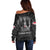 Personalized Greenland Viking Off Shoulder Sweater Odin's Raven Legacy - Wonder Print Shop