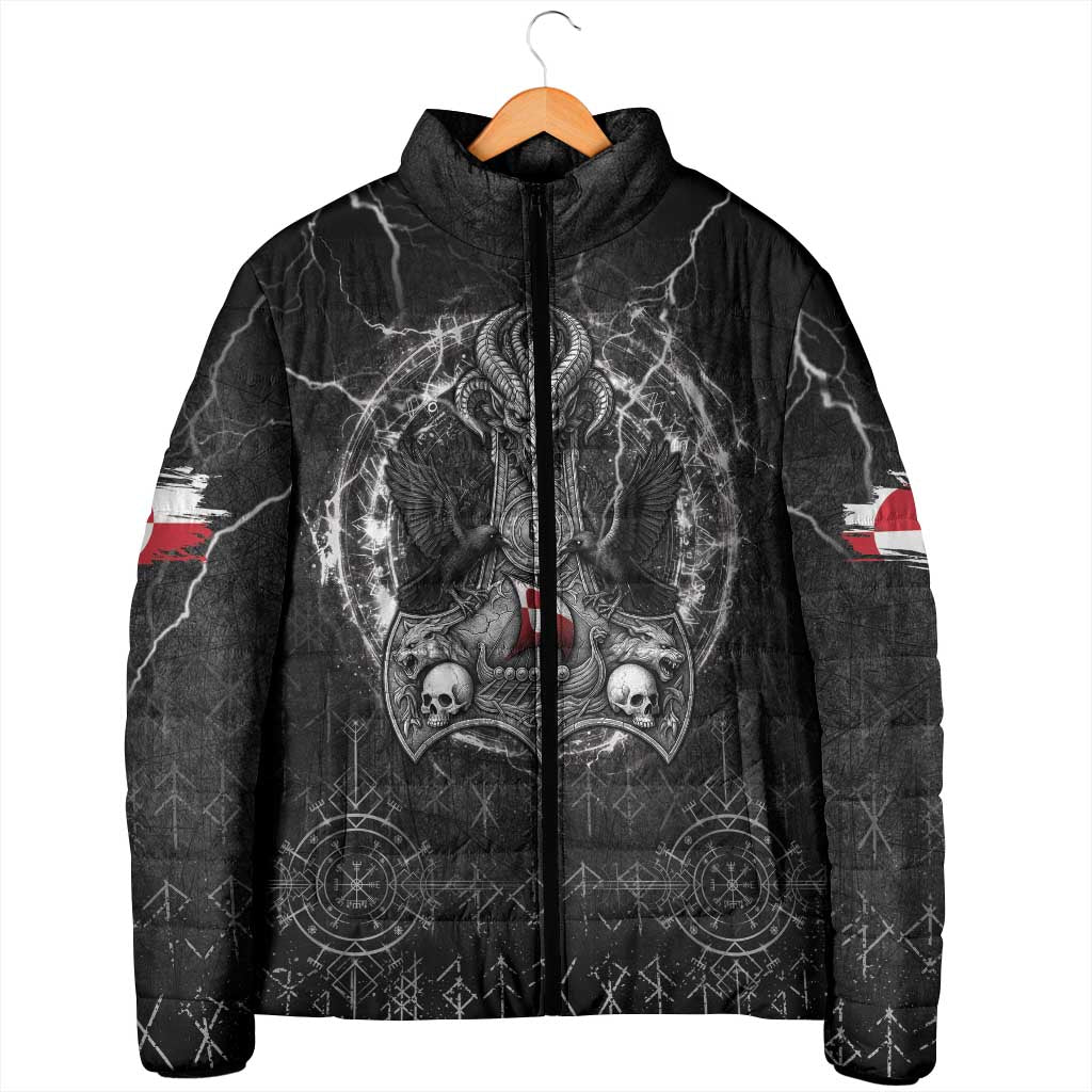 Personalized Greenland Viking Padded Jacket Odin's Raven Legacy - Wonder Print Shop