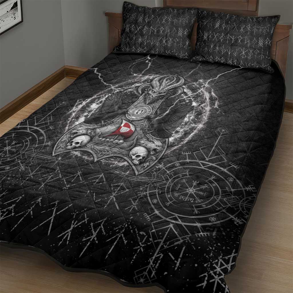 Greenland Viking Quilt Bed Set Odin's Raven Legacy - Wonder Print Shop