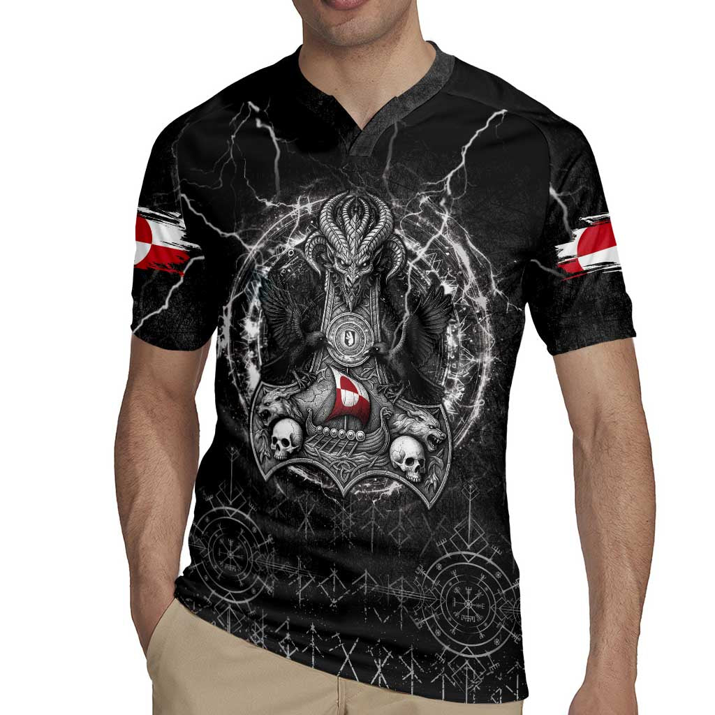Personalized Greenland Viking Rugby Jersey Odin's Raven Legacy - Wonder Print Shop