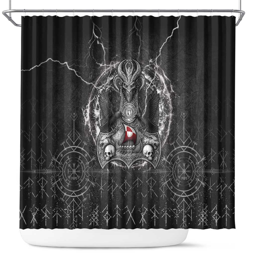 Greenland Viking Shower Curtain Odin's Raven Legacy - Wonder Print Shop