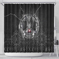 Greenland Viking Shower Curtain Odin's Raven Legacy - Wonder Print Shop