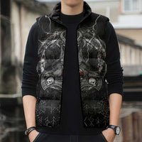 Personalized Greenland Viking Sleeveless Puffer Jacket Odin's Raven Legacy - Wonder Print Shop