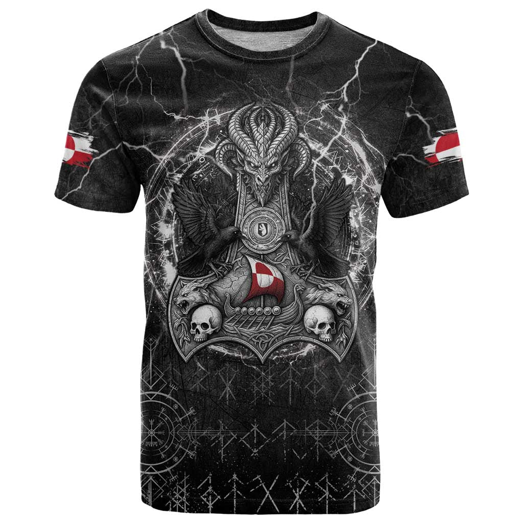 Personalized Greenland Viking T Shirt Odin's Raven Legacy - Wonder Print Shop