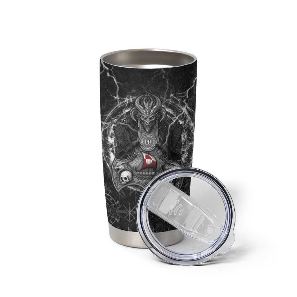 Personalized Greenland Viking Tumbler Cup Odin's Raven Legacy - Wonder Print Shop