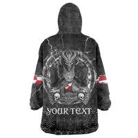 Personalized Greenland Viking Wearable Blanket Hoodie Odin's Raven Legacy - Wonder Print Shop