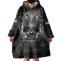 Personalized Greenland Viking Wearable Blanket Hoodie Odin's Raven Legacy - Wonder Print Shop
