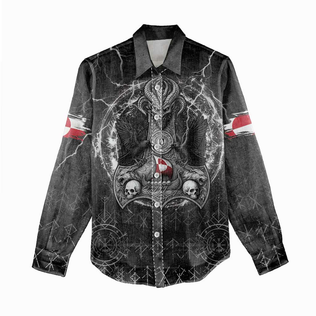 Personalized Greenland Viking Women Casual Shirt Odin's Raven Legacy - Wonder Print Shop