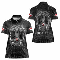 Personalized Greenland Viking Women Polo Shirt Odin's Raven Legacy - Wonder Print Shop