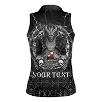 Personalized Greenland Viking Women Sleeveless Polo Shirt Odin's Raven Legacy - Wonder Print Shop
