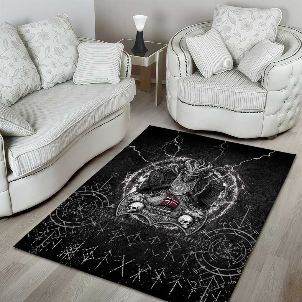 Norway Viking Area Rug Odin's Raven Legacy - Wonder Print Shop