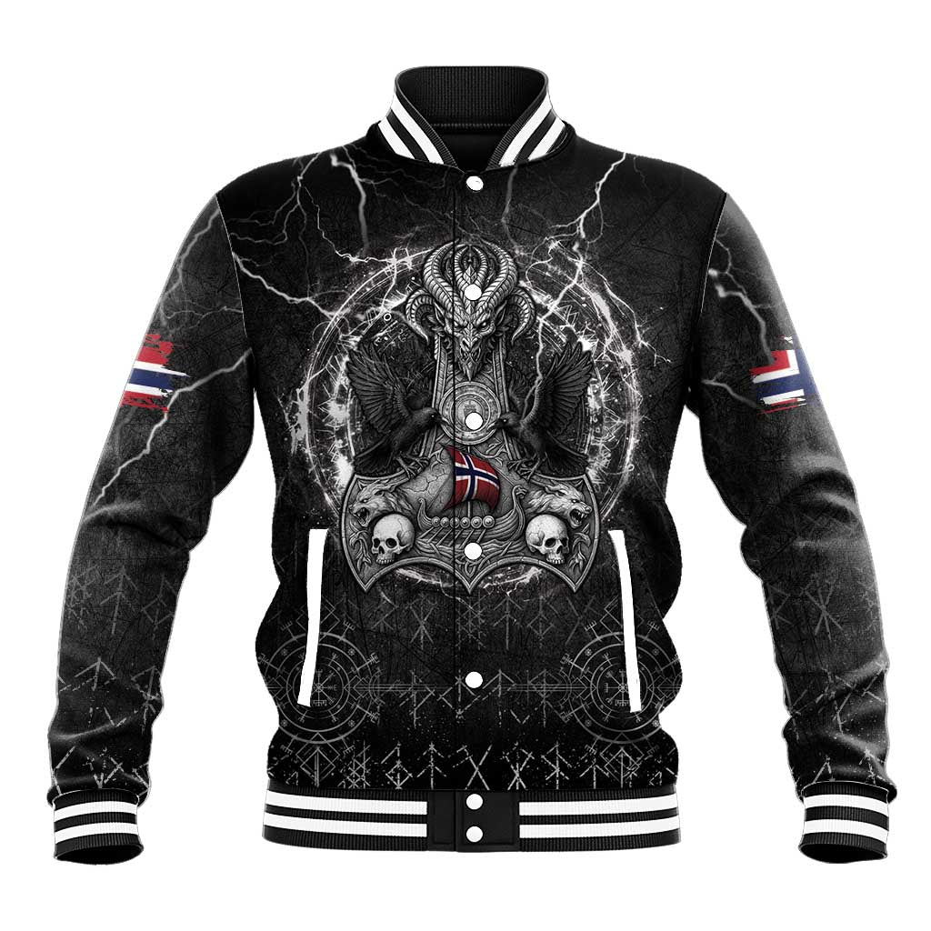 Personalized Norway Viking Baseball Jacket Odin's Raven Legacy - Wonder Print Shop