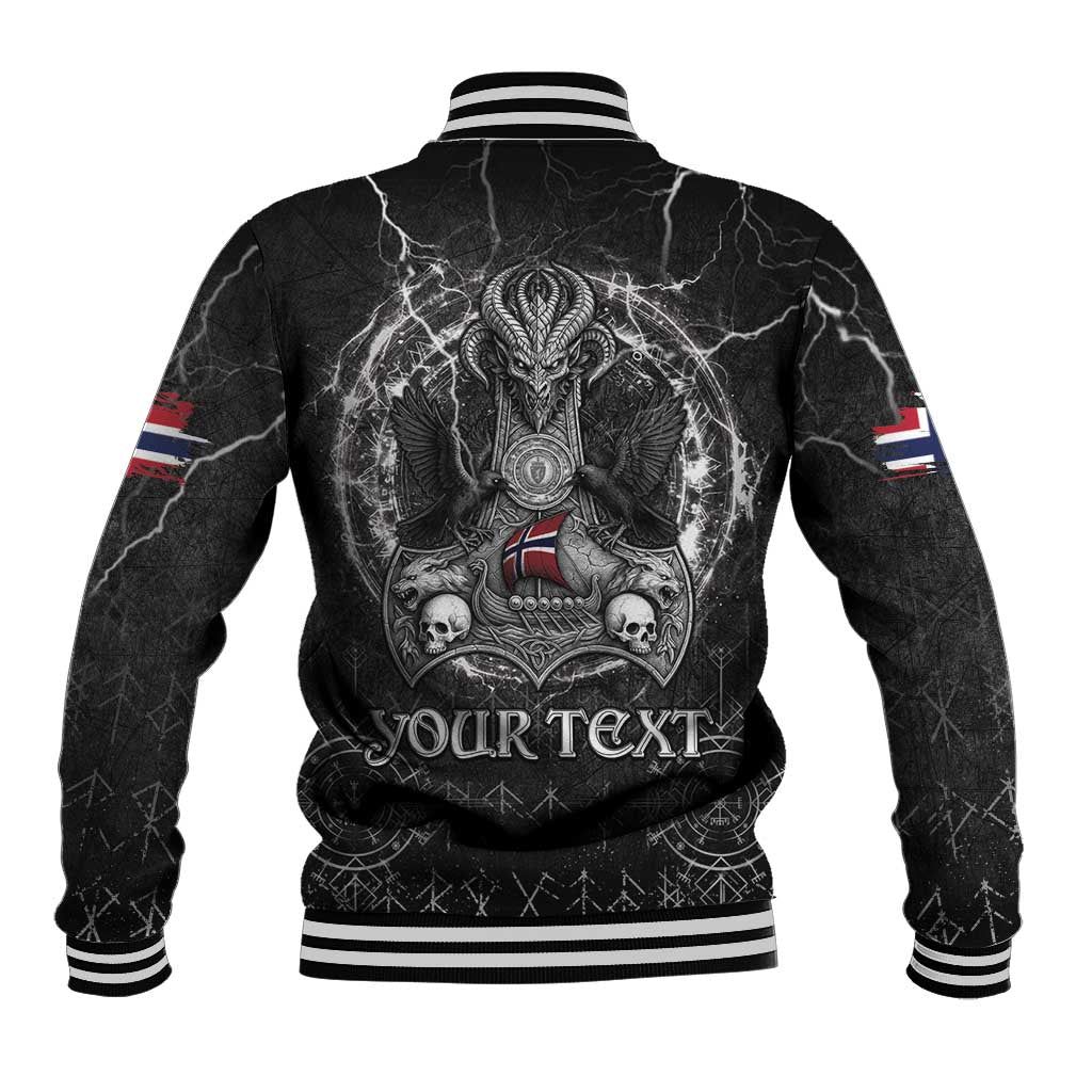 Personalized Norway Viking Baseball Jacket Odin's Raven Legacy - Wonder Print Shop