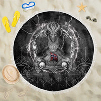 Norway Viking Beach Blanket Odin's Raven Legacy - Wonder Print Shop