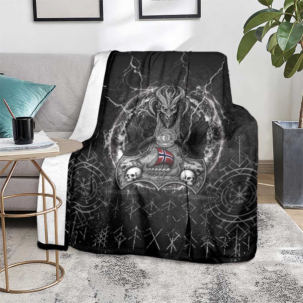 Norway Viking Blanket Odin's Raven Legacy - Wonder Print Shop