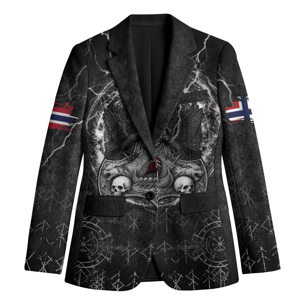 Personalized Norway Viking Blazer Odin's Raven Legacy - Wonder Print Shop