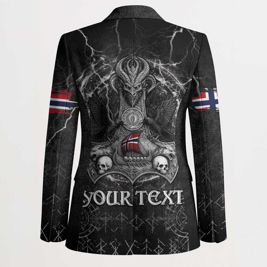 Personalized Norway Viking Blazer Odin's Raven Legacy - Wonder Print Shop