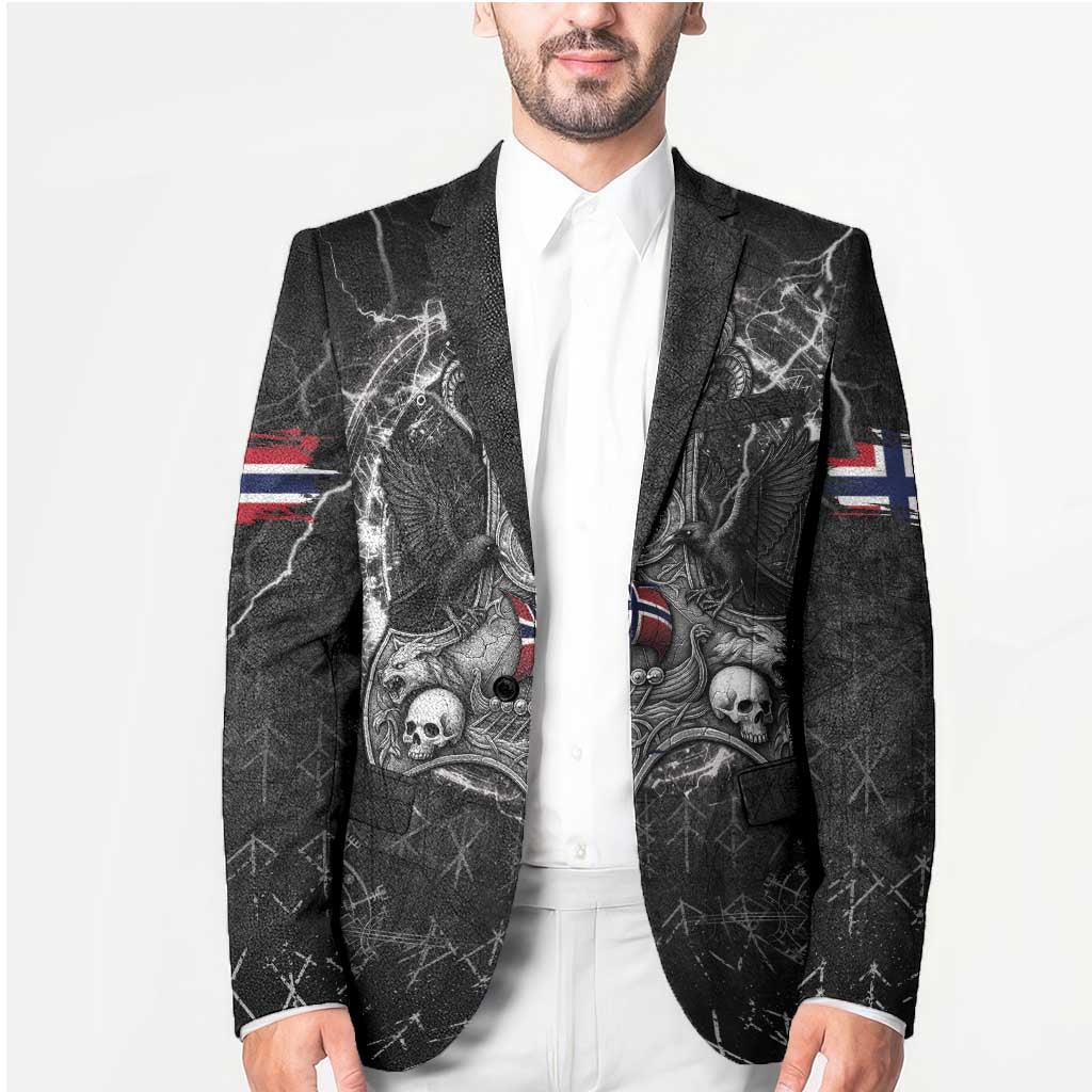Personalized Norway Viking Blazer Odin's Raven Legacy - Wonder Print Shop