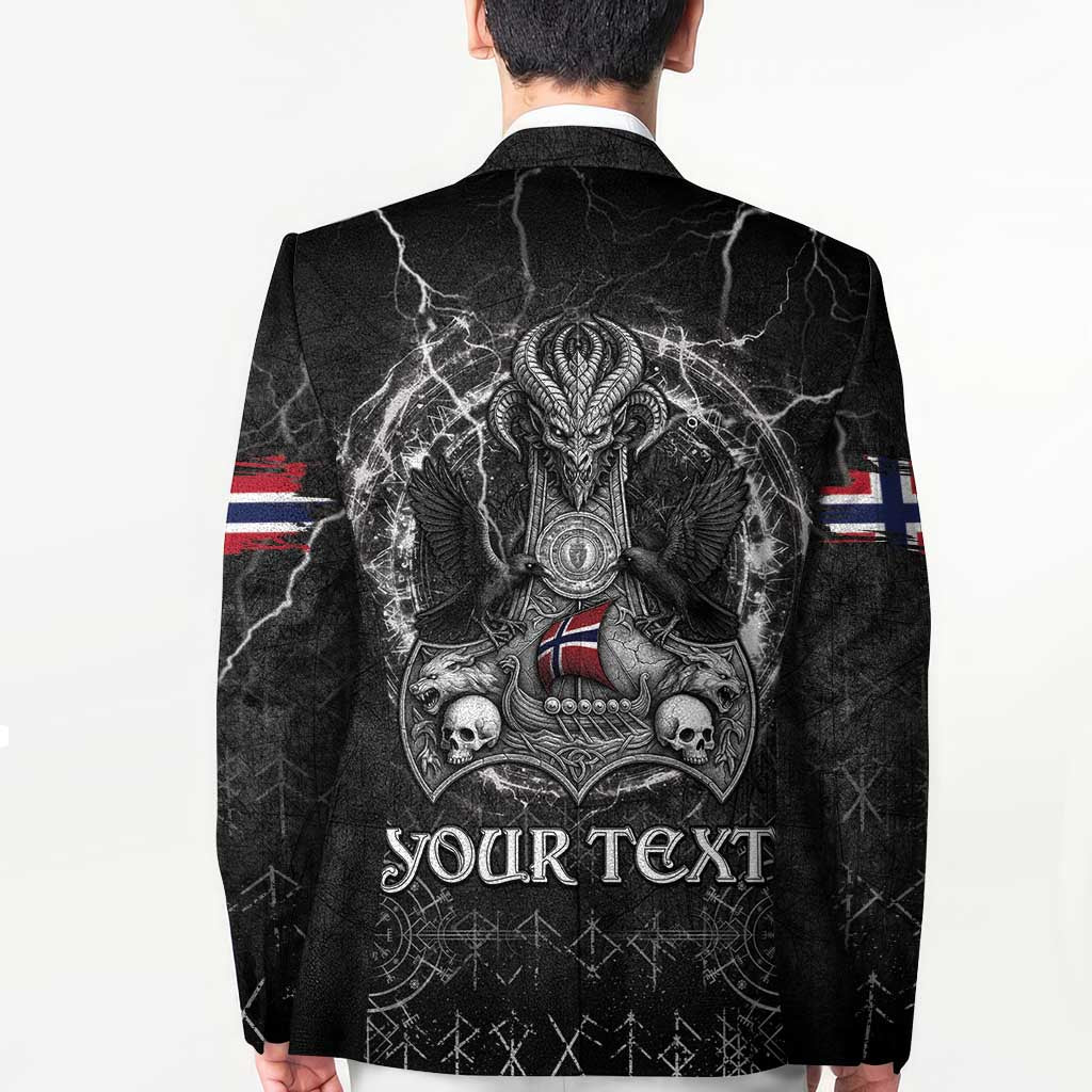 Personalized Norway Viking Blazer Odin's Raven Legacy - Wonder Print Shop