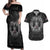 Personalized Norway Viking Couples Matching Off Shoulder Maxi Dress and Hawaiian Shirt Odin's Raven Legacy - Wonder Print Shop
