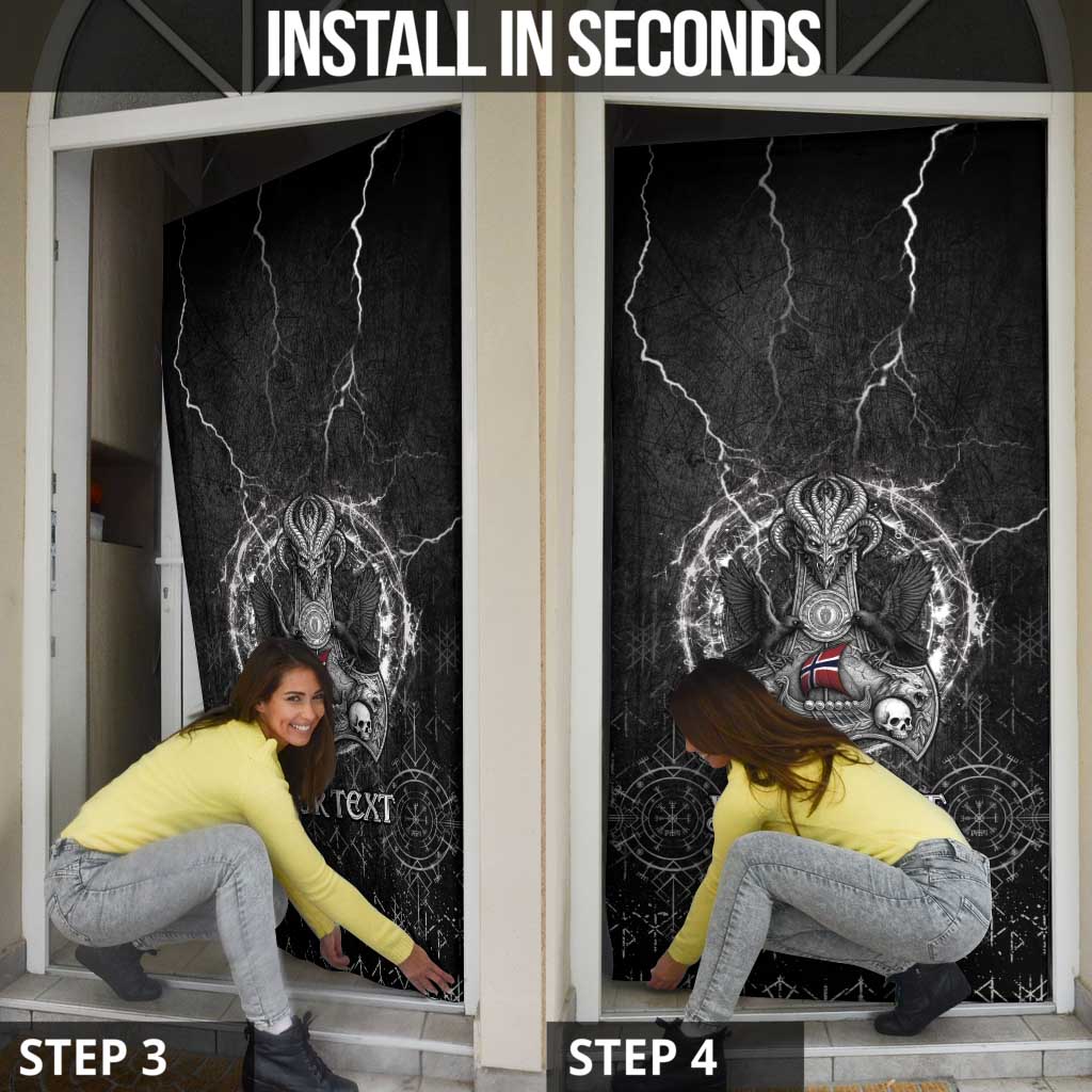 Norway Viking Door Cover Odin's Raven Legacy - Wonder Print Shop
