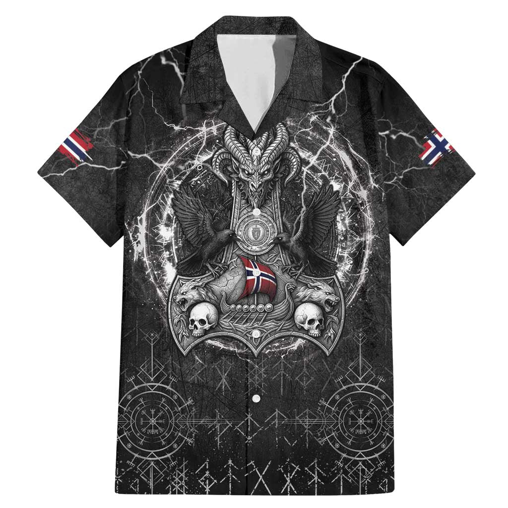 Personalized Norway Viking Family Matching Mermaid Dress and Hawaiian Shirt Odin's Raven Legacy - Wonder Print Shop