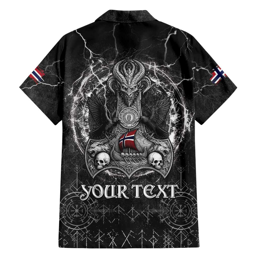 Personalized Norway Viking Family Matching Off Shoulder Short Dress and Hawaiian Shirt Odin's Raven Legacy - Wonder Print Shop